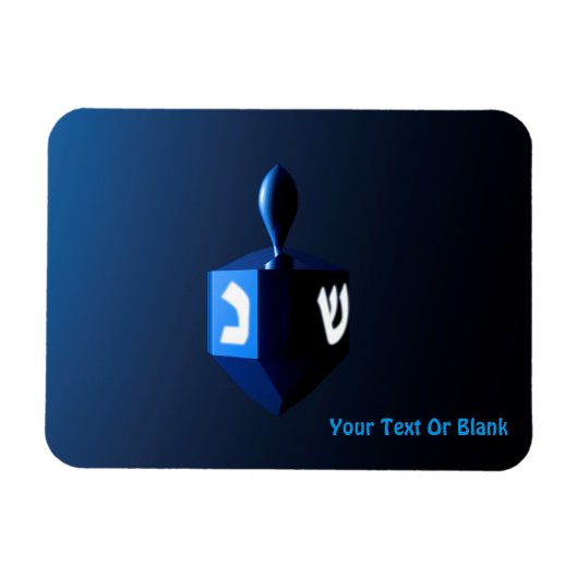 Magnet Flexible Dreidel bleu brillant (Horizontal)