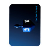 Magnet Flexible Dreidel bleu brillant (Vertical)