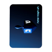 Magnet Flexible Dreidel bleu brillant (Vertical)