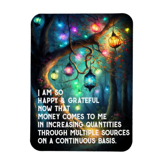 Magnet Flexible Droit d'attraction Manifestation de l'argent Citat (Vertical)