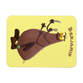 Magnet Flexible Drôle affamé pulette affamée dessin animé (Horizontal)