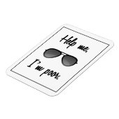 Magnet Flexible Drôle Aidez-moi, je suis pauvre Lunettes de soleil (Côté Gauche)