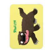 Magnet Flexible Drôle animal avide de carcajou (Vertical)