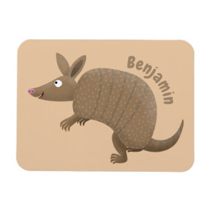 Magnet Flexible Drôle armadillo joyeux dessin animé