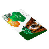 Magnet Flexible Drôle Basset Hound St. Patrick's Day Cadeau (Côté Droit)