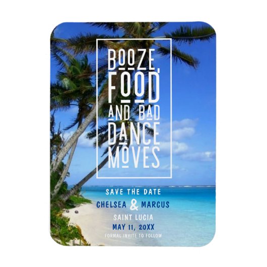 Magnet Flexible Drôle Booze Nourriture Mauvaise Danse Déplace Plag (Vertical)