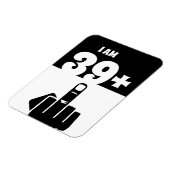 Magnet Flexible Drôle cadeau de 40e anniversaire, 39 Plus un Check (Côté Gauche)