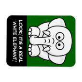 Magnet Flexible Drôle cadeau de Noël : Vrai cadeau d'éléphant blan (Horizontal)
