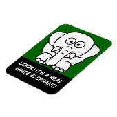 Magnet Flexible Drôle cadeau de Noël : Vrai cadeau d'éléphant blan (Côté Gauche)