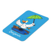 Magnet Flexible Drôle canard avec parapluie dessin animé (Côté Gauche)
