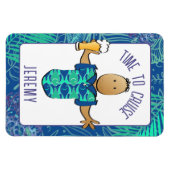 Magnet Flexible Drôle Cartoon Vacances pour lui Cabine de croisièr (Horizontal)