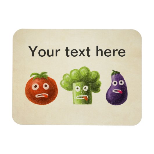 Magnet Flexible Drôle Cartoon Vegetables (Horizontal)