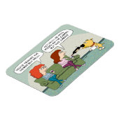 Magnet Flexible Drôle chien bien entraîné, serveur de vin (Côté Gauche)