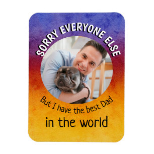 Magnet Flexible Drôle chien Citation Fête des pères personnalisée