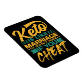 Magnet Flexible Drôle Citation de triche Keto Diet (Côté Droit)