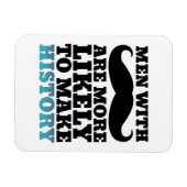 Magnet Flexible Drôle Citation Moustache Aimant Moustache fait l'h (Horizontal)