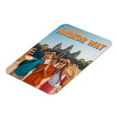 Magnet Flexible Drôle d'Angkor Wat Cambodge (Côté Gauche)