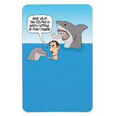 Magnet Flexible Drôle Dauphin Nip et Shark Bite (Vertical)
