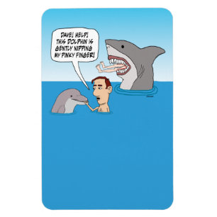 Magnet Flexible Drôle Dauphin Nip et Shark Bite
