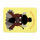 Magnet Flexible Drôle dessin animé de bison de buffle (Horizontal)