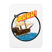 Magnet Flexible Drôle dessin animé Navire pirate (Vertical)