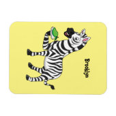 Magnet Flexible Drôle dessin animé zèbre (Horizontal)