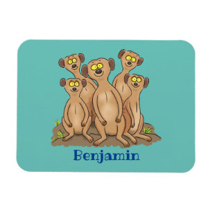 Magnet Flexible Drôle dessin de la famille meerkat
