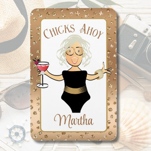 Magnet Flexible Drôle dire Chicks Ahoy Cartoon Bold Cruise Ship