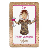 Magnet Flexible Drôle Dit Croisière Vacances De Porte De Navire Po (Vertical)