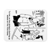 Magnet Flexible Drôle en ligne Dating Cartoon sur un (Horizontal)