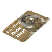 Magnet Flexible Drôle "Excellente journée des cheveux" pour lapin (Côté Gauche)