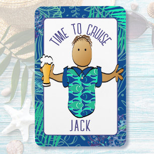 Magnet Flexible Drôle Homme Cartoon Vacances Bière Ethnic Cruise