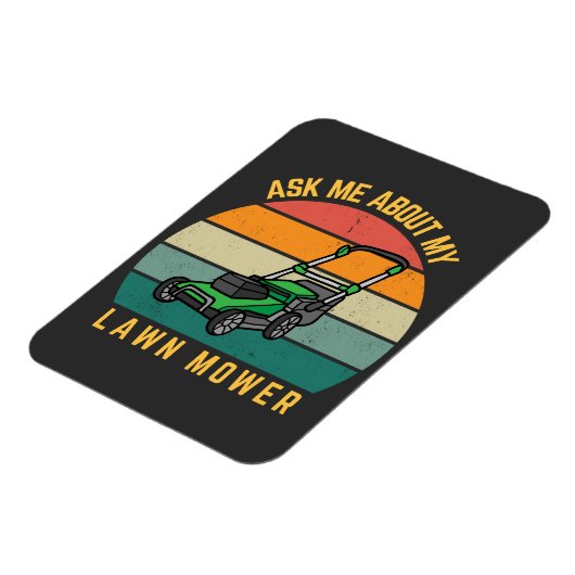 Magnet Flexible Drôle Jardinage soin de la pelouse papa (Côté Gauche)