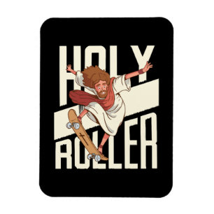 Magnet Flexible Drôle Jésus patin à roulettes Holy Roller