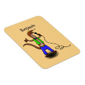 Magnet Flexible Drôle lézard chantant avec bande dessinée de micro (Côté Droit)