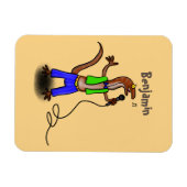 Magnet Flexible Drôle lézard chantant avec bande dessinée de micro (Horizontal)