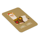 Magnet Flexible Drôle Llama Turquie Thanksgiving (Côté Droit)
