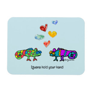 Magnet Flexible Drôle Love Iguanas Cartoon