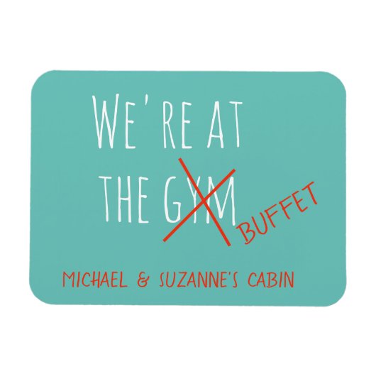 Magnet Flexible Drôle Marqueur de la porte de croisière au buffet  (Horizontal)