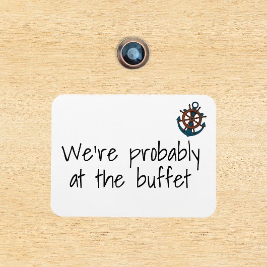 Magnet Flexible Drôle Marqueur de porte de croisière probablement 