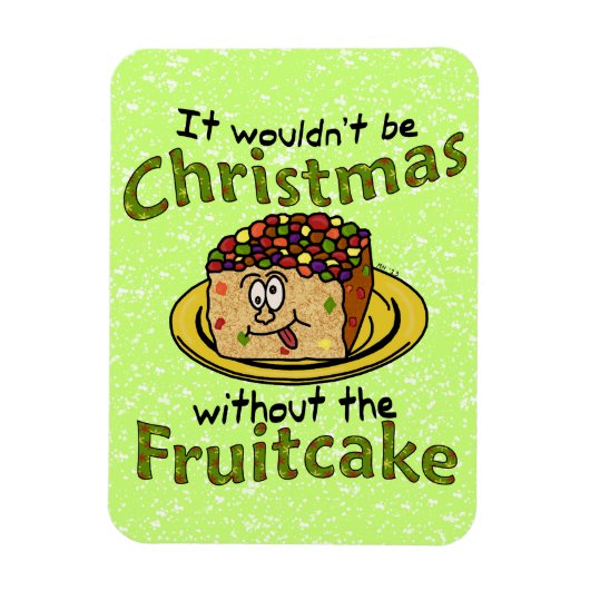 Magnet Flexible Drôle Noël Cartoon Fruitcake (Vertical)