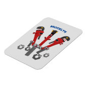 Magnet Flexible Drôle outil monstre de clé humour dessin animé (Côté Gauche)