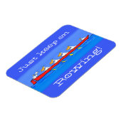 Magnet Flexible Drôle pélicans rameurs dessin animé (Côté Gauche)