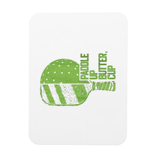 Magnet Flexible Drôle Pickleball Paddle Up Butter Cup (Vertical)