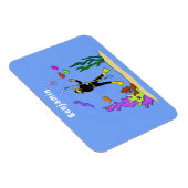 Magnet Flexible Drôle plongeur et poisson mer créatures dessin ani (Côté Droit)