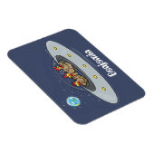 Magnet Flexible Drôle poule dans l'espace dessin animé (Côté Droit)