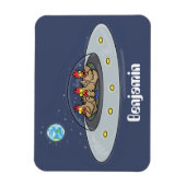 Magnet Flexible Drôle poule dans l'espace dessin animé (Vertical)
