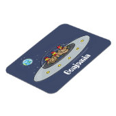 Magnet Flexible Drôle poule dans l'espace dessin animé (Côté Gauche)
