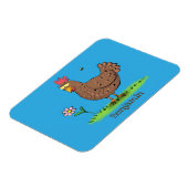 Magnet Flexible Drôle poulet rustique whimsical dessin animé (Côté Gauche)