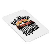 Magnet Flexible Drôle Randonnée Manger Dormir Randonner Répéter (Côté Droit)
